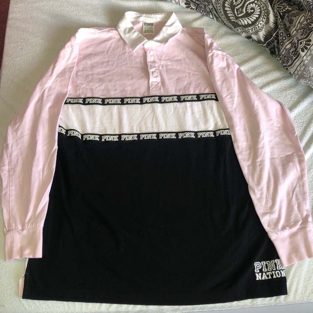 Pink Polo Long-sleeve